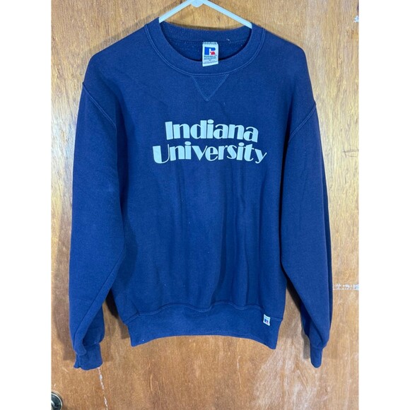 Vintage Indiana University‎ IU Hoosiers Blue Crewneck Sweater Medium USA - Picture 1 of 9